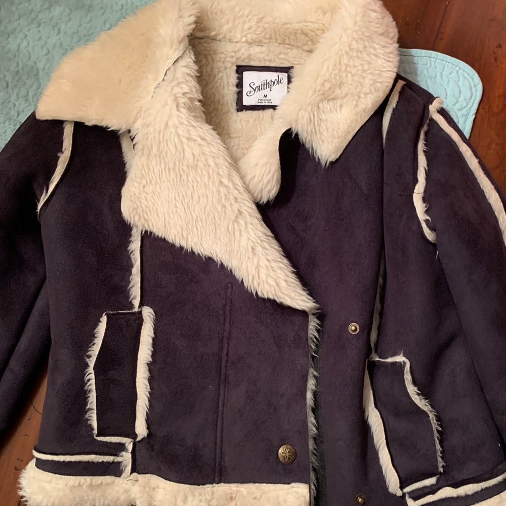South Pole faux fur jacket size medium